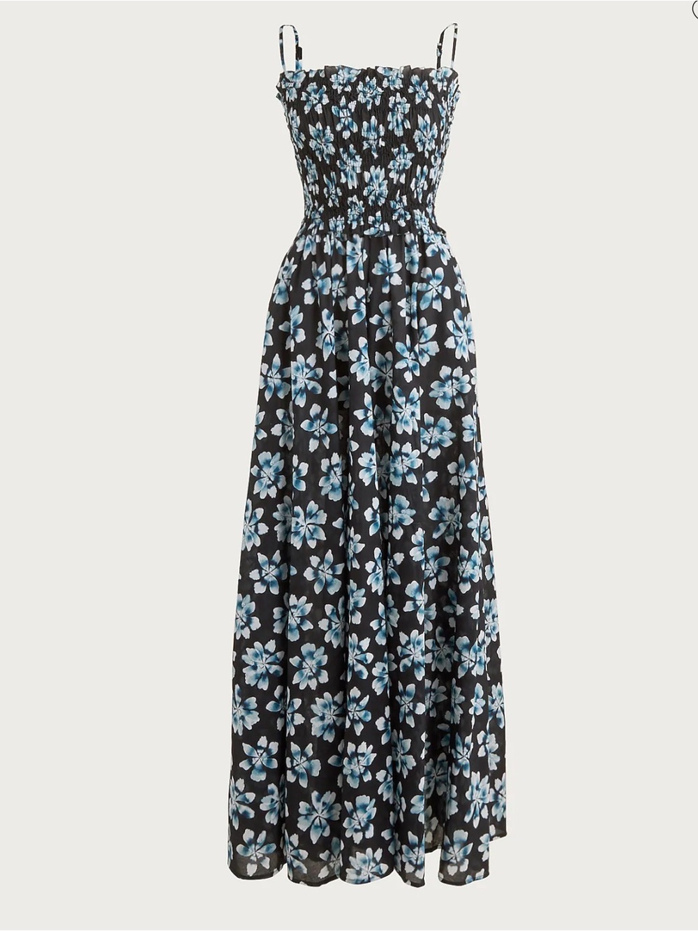 J.Crew Smocked maxi dress in cotton voile floral print - Picture 3 of 7
